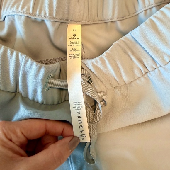 lululemon athletica Pants - Lululemon Women's Lounge Shorts, Size 12, Blue, Drawstring, Pockets
